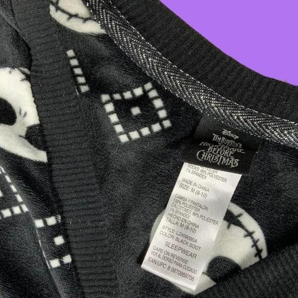 Disney Tim Burton The Nightmare Before Christmas Jack Skellington  Pajama Top. - Picture 2 of 2